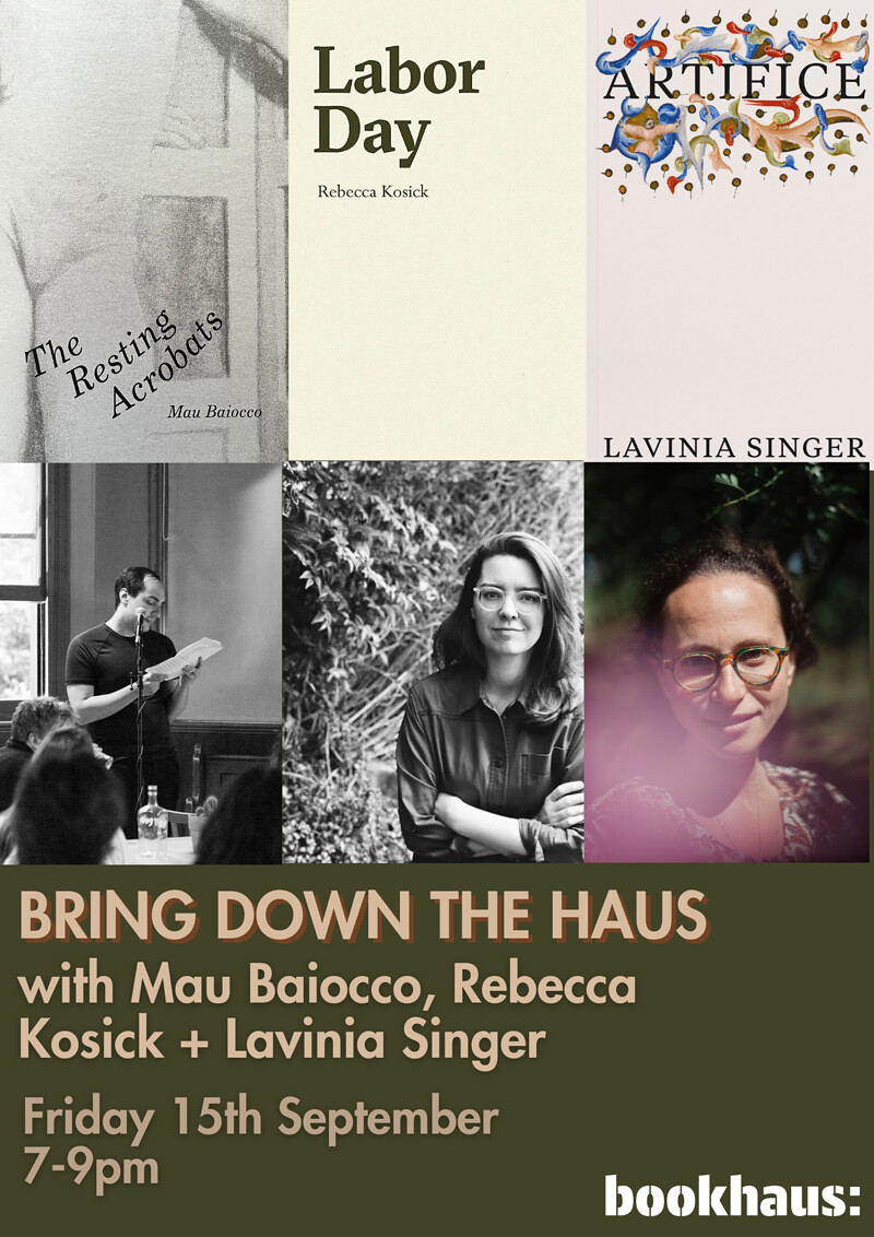 Bring Down the Haus: Mau Baiocco, Rebecca Kosick a at Bookhaus