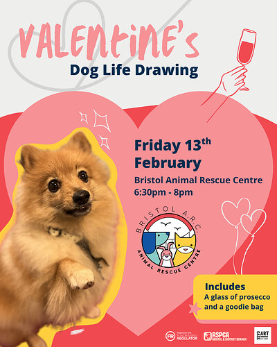 Dog Life Drawing - Valentine's Day Edition at Bristol Animal Rescue Centre