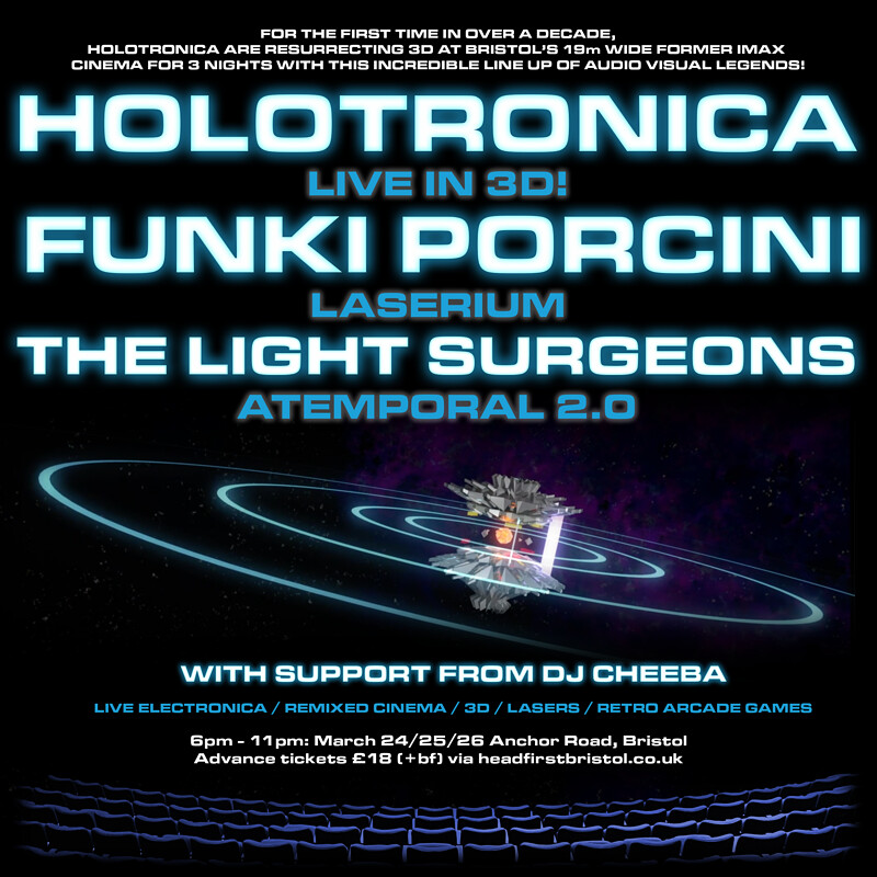 Holotronica Audio Visual Weekend - FRIDAY at Bristol Aquarium IMAX Theatre