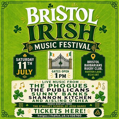 Bristol Irish Music Festival at Bristol Barbarians Rugby Club