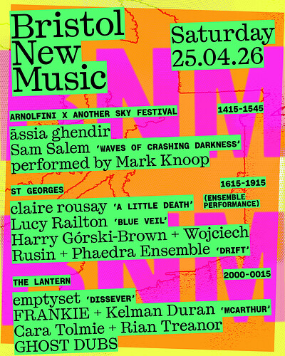 Bristol New Music - Saturday pass at Bristol Beacon