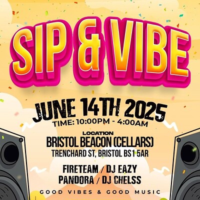 Sip and Vibe at Bristol Beacon