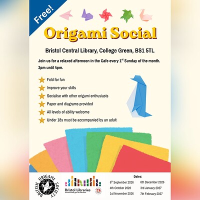 Bristol Origami Social at Bristol Central Library