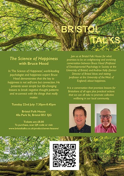 Bruce Hood – The Science of Happiness at Bristol Folk House