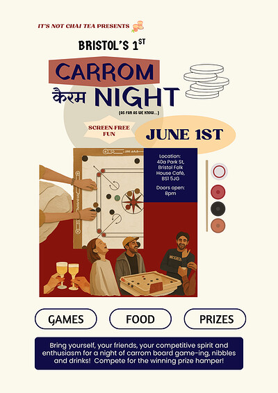 Carrom Night at Bristol Folk House