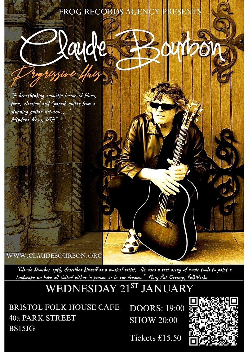 Claude Bourbon, progressive blues at Bristol Folk House