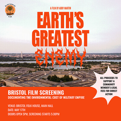 Earth's Greatest Enemy Film Screening & Panel Discussion at Bristol Folk House