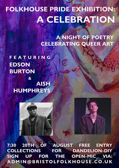 FOLKHOUSE PRIDE EXHIBITION: A CELEBRATION POETRY NIGHT at Bristol Folk House