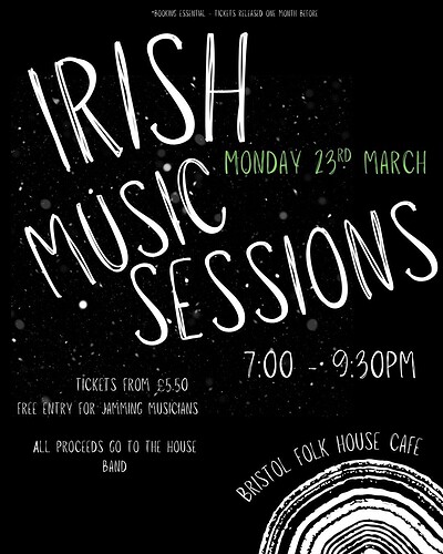 Irish Music Session at Bristol Folk House