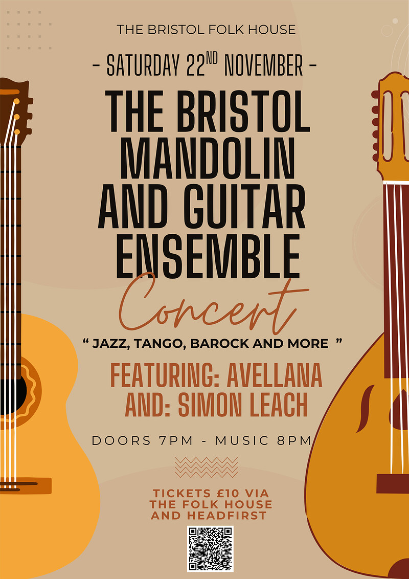 The Bristol Mandolin Guitar Ensemble & Avellana at Bristol Folk House