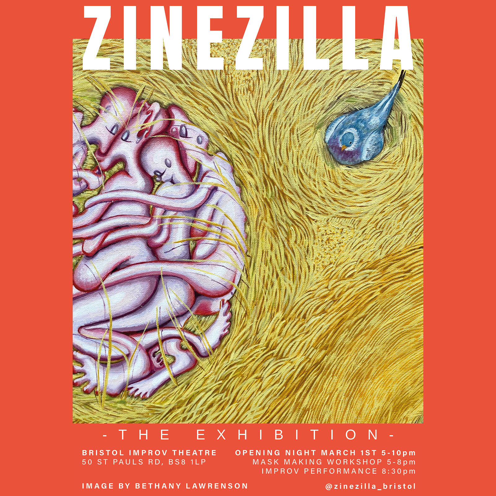 Zinezilla Exhibition Opening Night at Bristol Improv Theatre