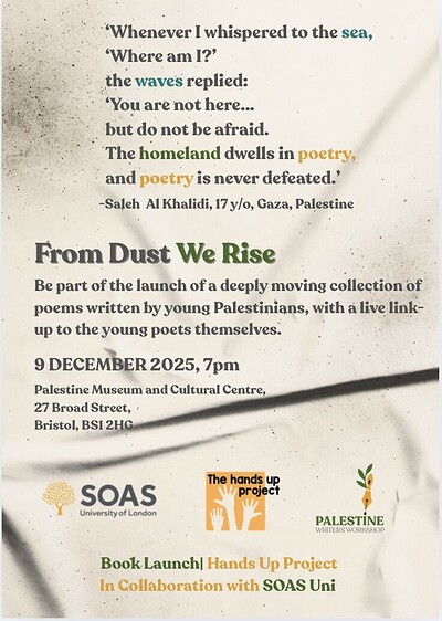 Hands Up Project: From Dust We Rise Launch at Bristol Palestine Museum