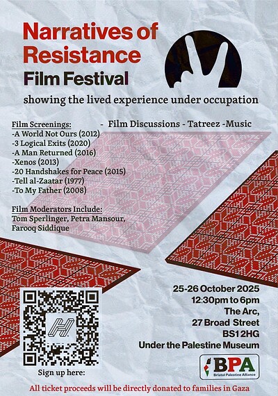 Narratives of Resistance film festival, Day 2 at Bristol Palestine Museum