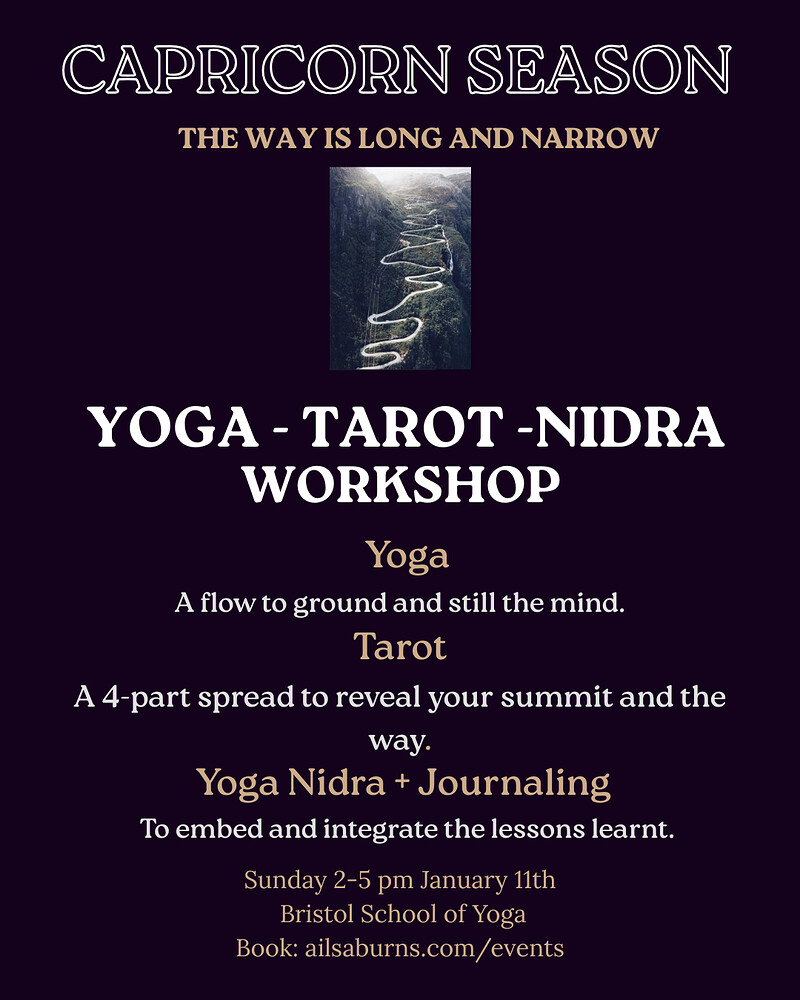 Yoga-Tarot-Nidra Sunday Workshop at Bristol School of Yoga