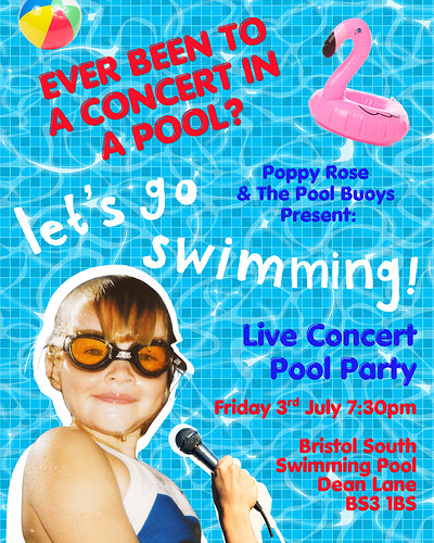 Let's Go Swimming Concert Pool Party Extravaganza at Bristol South Swimming Pool