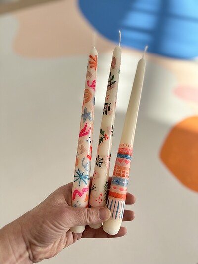 Paint Your Own Taper Candles at BS3 Community Cafe