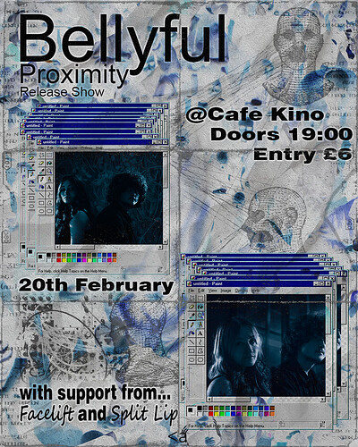 BELLYFUL SINGLE RELEASE PARTY w/ SPLIT LIP + FACELIFT at Cafe Kino