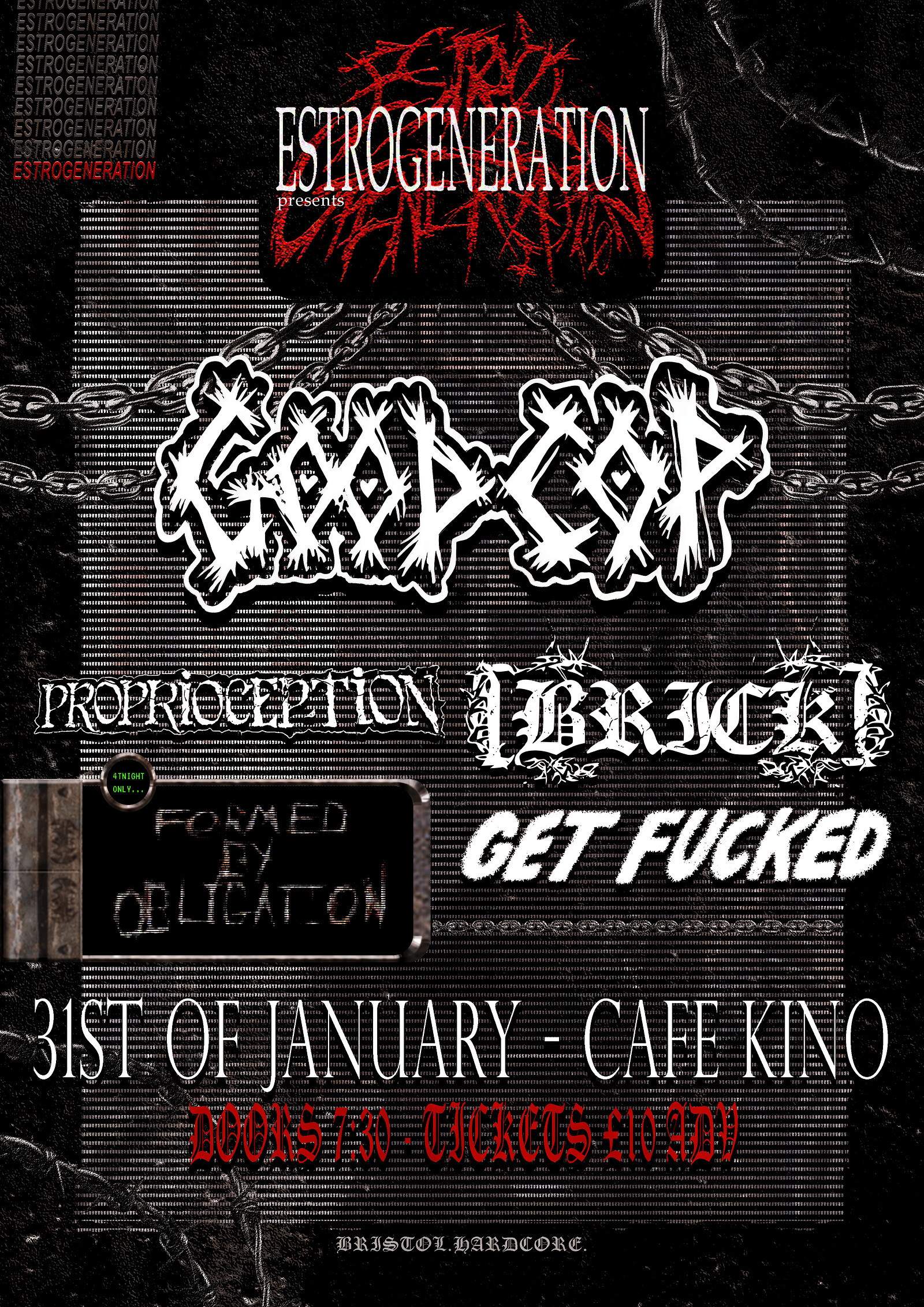 GOOD COP // PROPRIOCEPTION //  // GET FUCKED at Cafe Kino
