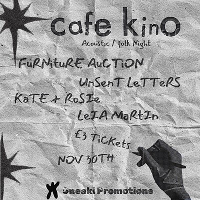 Furniture Auction - Sneaki Acoustic Sessions at Cafe Kino