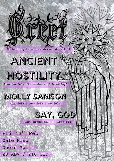 Greet, Ancient Hostility, Molly Samson, and Say, God at Cafe Kino