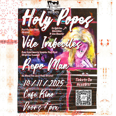 HOLY POPES + VILE IMBECILES + REPO MAN at Cafe Kino
