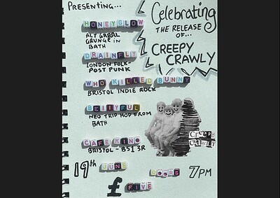 Honeyglow 'Creepy Crawly' single release gig at Cafe Kino