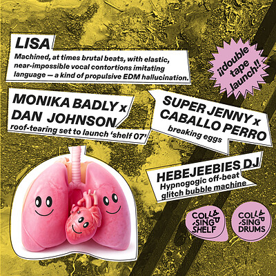 LISA / MONIKA BADLY x DAN JOHNSON / SUPER JENNY x CP / HEBEJEEBIES at Cafe Kino