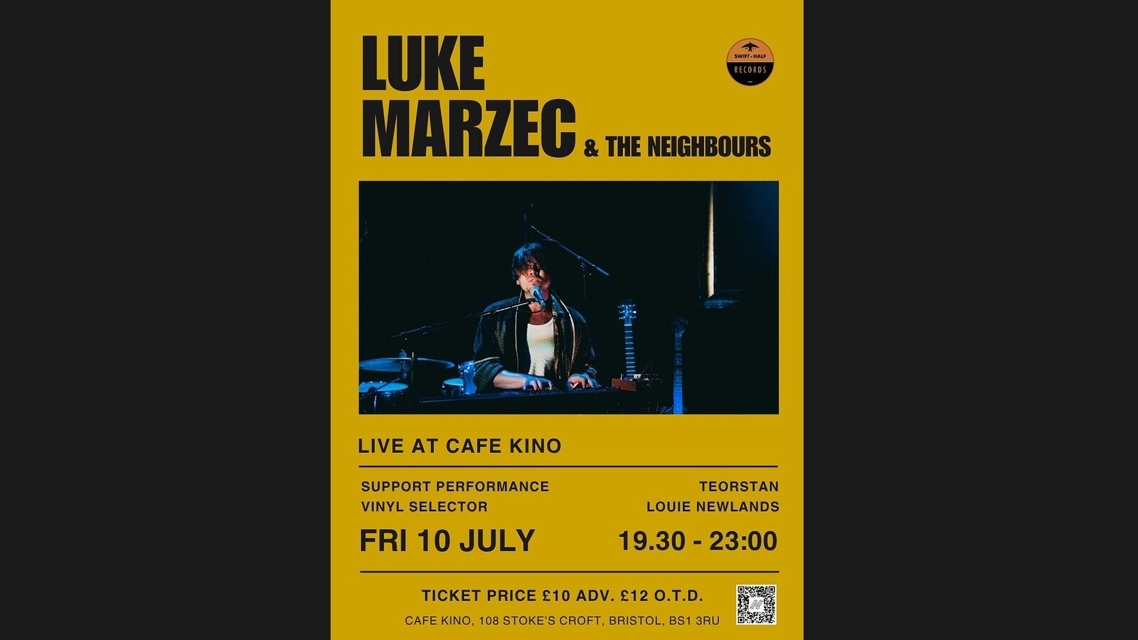 Luke Marzec & The Neighbours w/ Teorstan + Louie Newlands at Cafe Kino
