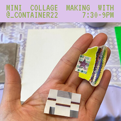 Mini Collage Making at Cafe Kino