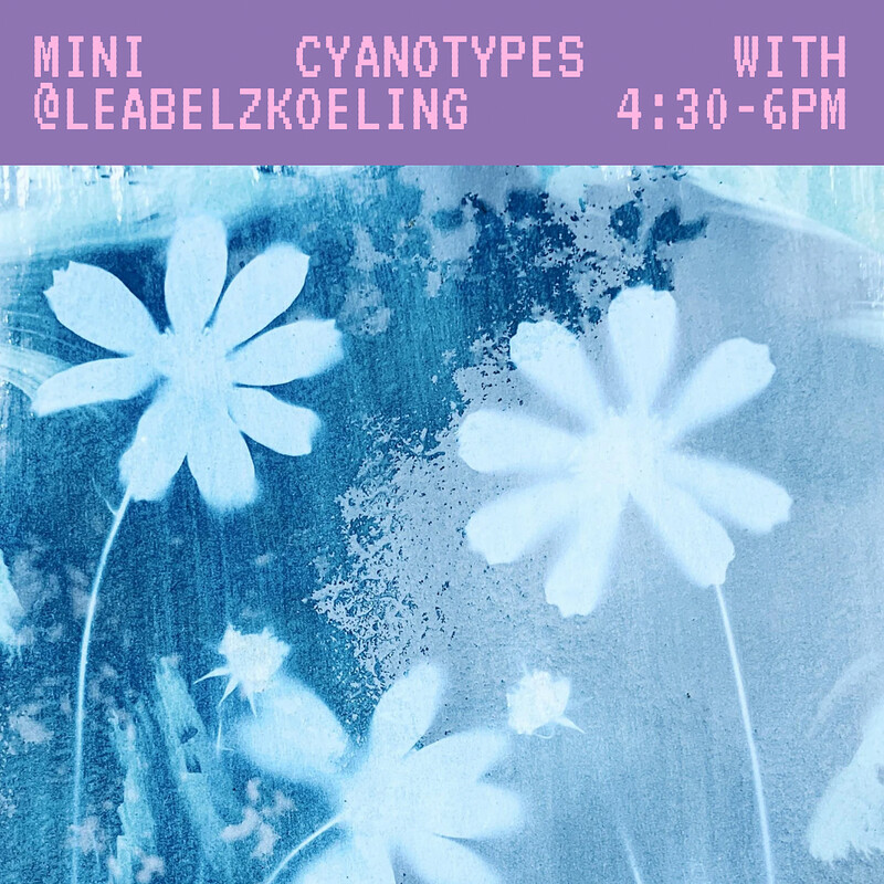 Mini Cyantotypes at Cafe Kino
