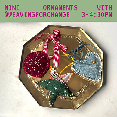 Mini Ornaments at Cafe Kino