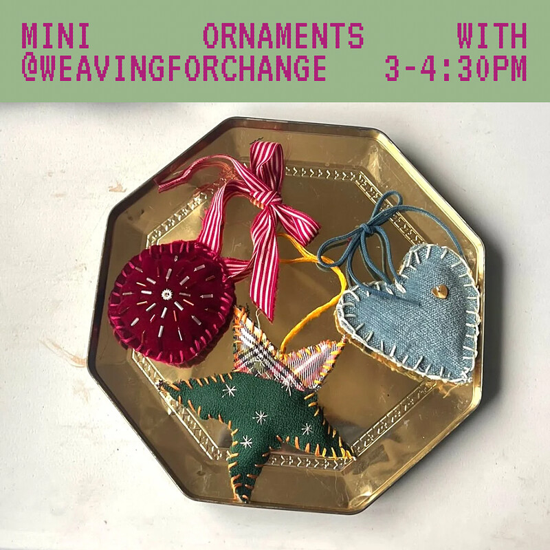 Mini Ornaments at Cafe Kino