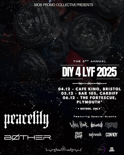 DIY 4 LYF 2025 - PEACE LILY, WITCH HOOK & MORE at Cafe Kino