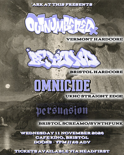 OUTNUMBERED / BEYOND / OMNICIDE / PERSUASION at Cafe Kino