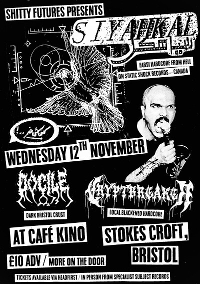 SIYAHKAL , DOCILE and CRYPTBREAKER at Cafe Kino