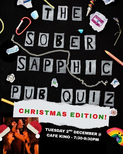 Sober Sapphic Pub Quiz - Christmas Edition at Cafe Kino