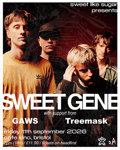 SWEET GENE + GAWS & Treemask at Cafe Kino