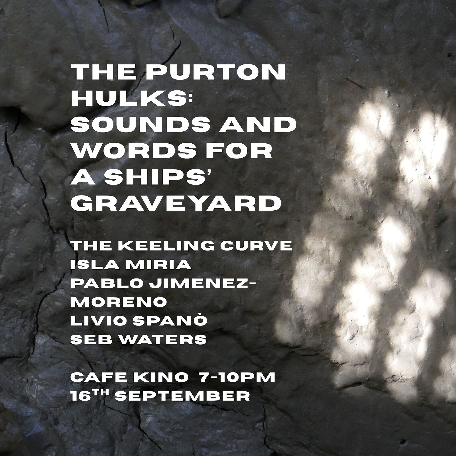 Sounds and Words for a Ships' Graveyard at Cafe Kino