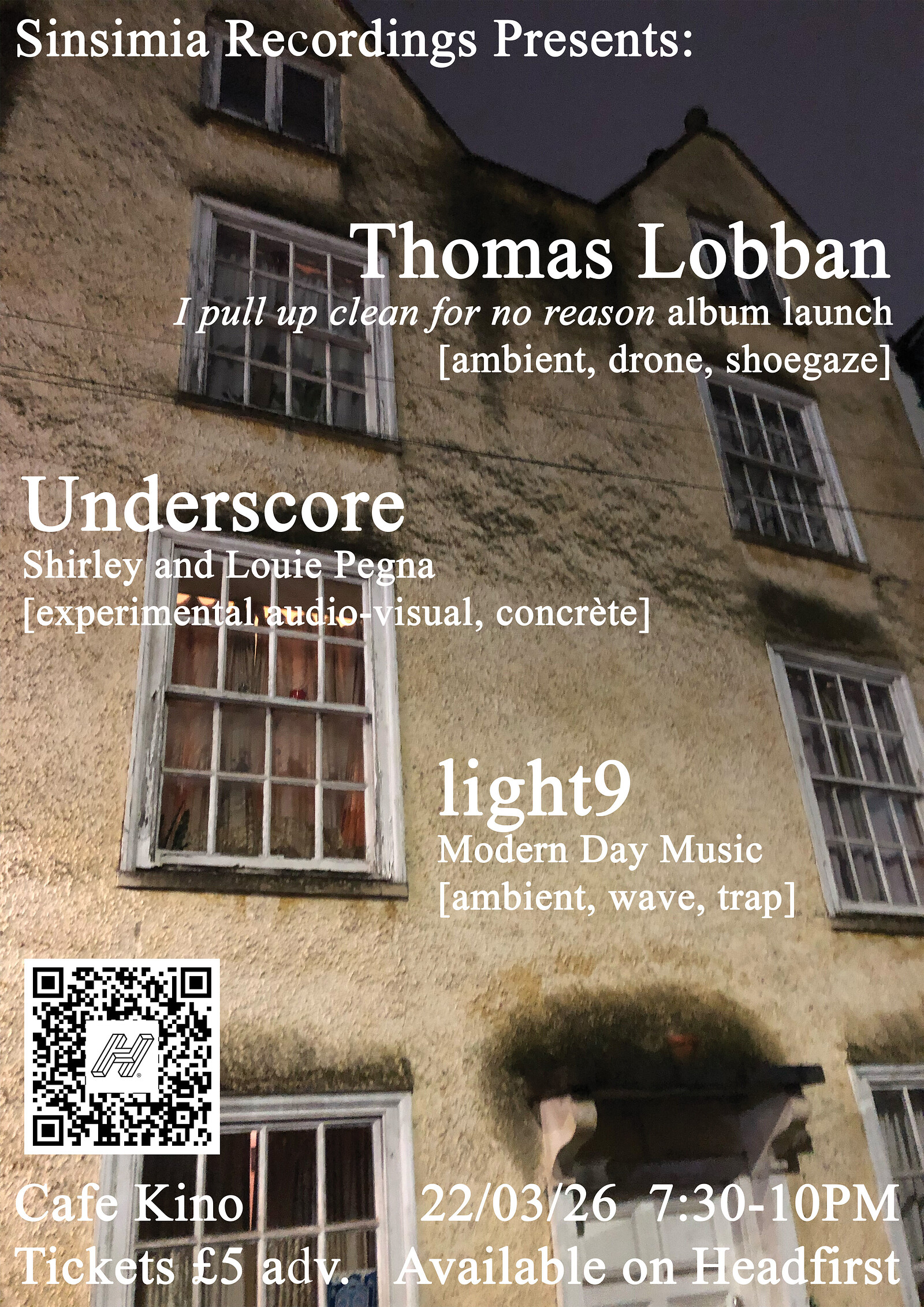 Thomas Lobban + Underscore + light9 at Cafe Kino