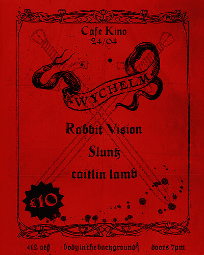Wych elm + Rabbit Vision + Slunk + caitlin lamb at Cafe Kino