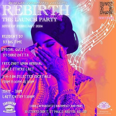 Rebirth Launch Party at Caribbean croft