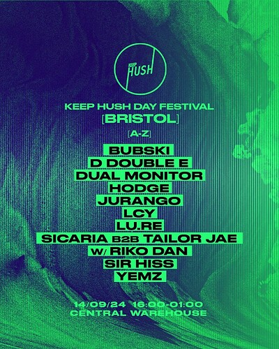 Keep Hush Day Festival at Central Warehouse