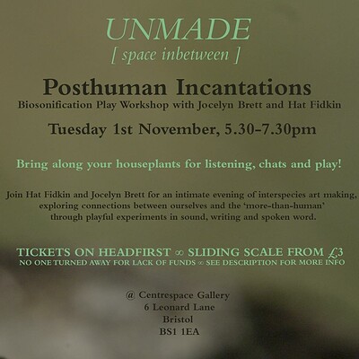 POSTHUMAN INCANTATIONS at Centrespace Gallery, 6 Leonard Lane, BS1 1EA