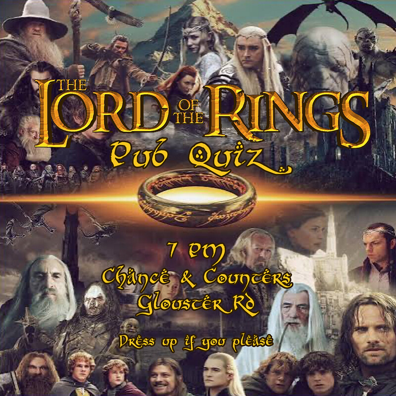 Lord of The Rings Pub Quiz at Chance & Counters, Glouster Road