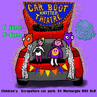 Car Boot Knitted Theatre: Woolly Minds Under Woolly Hats at Children's Scrapstore, St Werburghs BS2 9LB