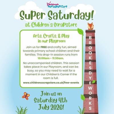 Super Saturday July 2026 at Children's Scrapstore