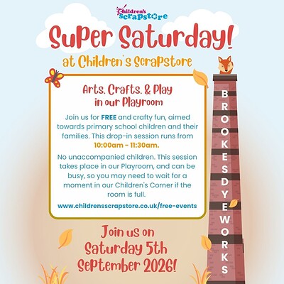 Super Saturday September 2026 at Children's Scrapstore
