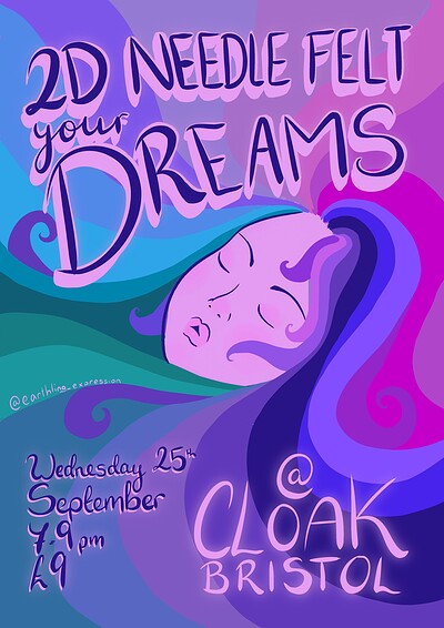 2D Needle Felt Your Dreams at Cloak