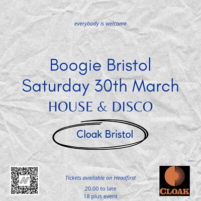 Boogie Bristol at Cloak