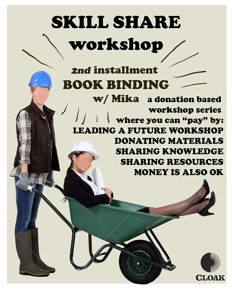 Book Binding Workshop at Cloak